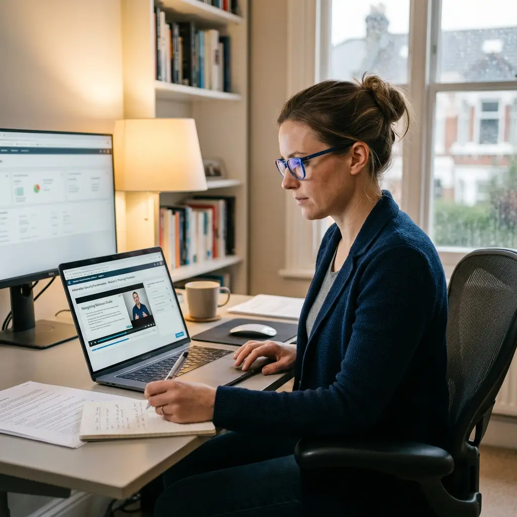Self-paced online learning for professional training courses